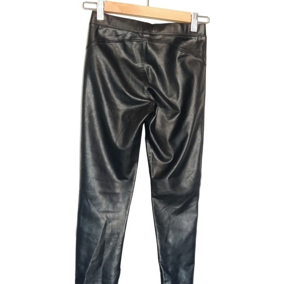 David Lerner Black Ankle Zip Vegan Leather Leggings size XS - Picture 9 of 15